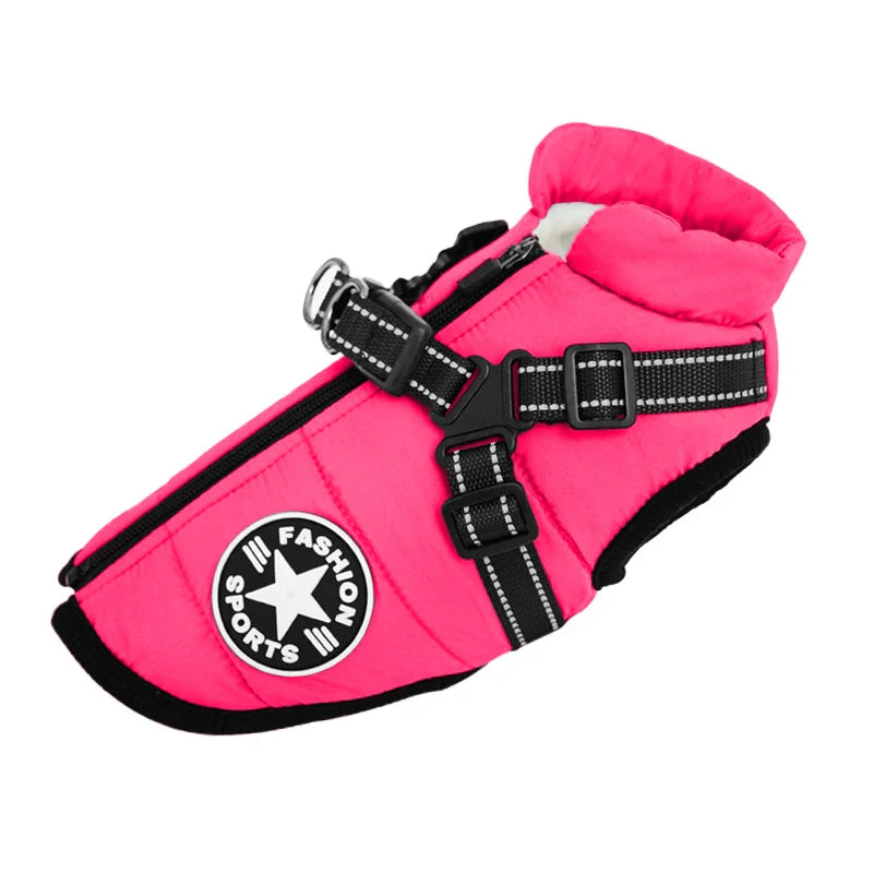 Waterproof Winter Coat with Harness for Large Dogs - view 7