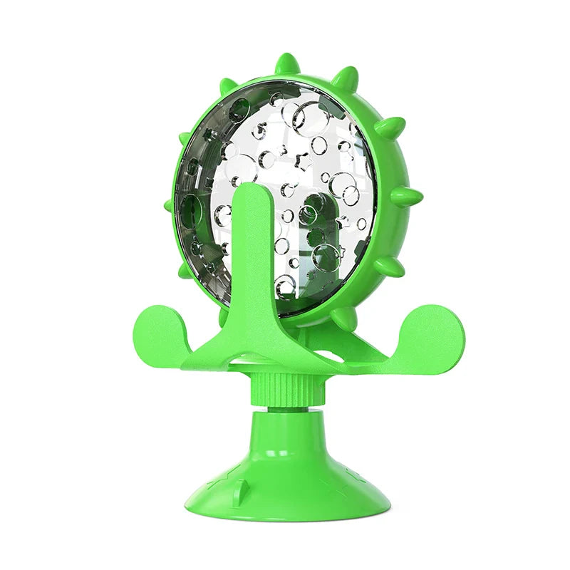 Rotating Treat Wheel Slow Feeder Toy for Cats and Small Dogs - view 7