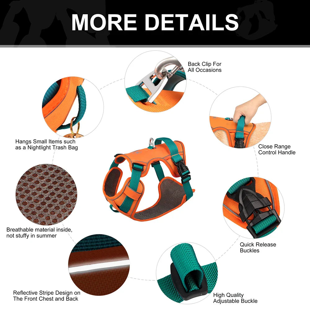Reflective Mesh Dog Harness Vest - view 2