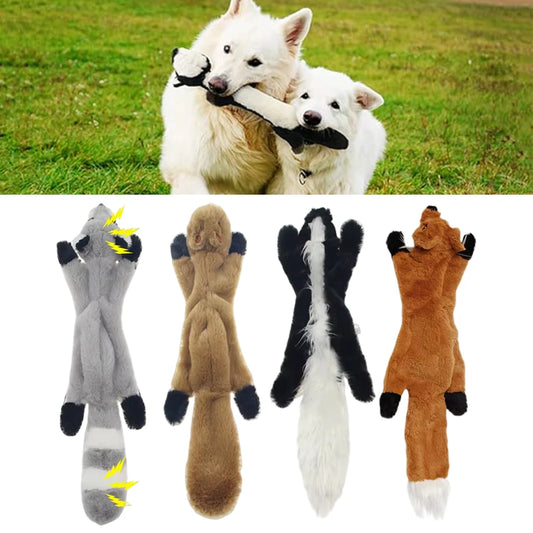 New 45cm Simulated Animal Holster No Stuffing with Squeakers Dog Chew Toy Durable Plush Crinkle Pet Squeak Toys Pet Supplies