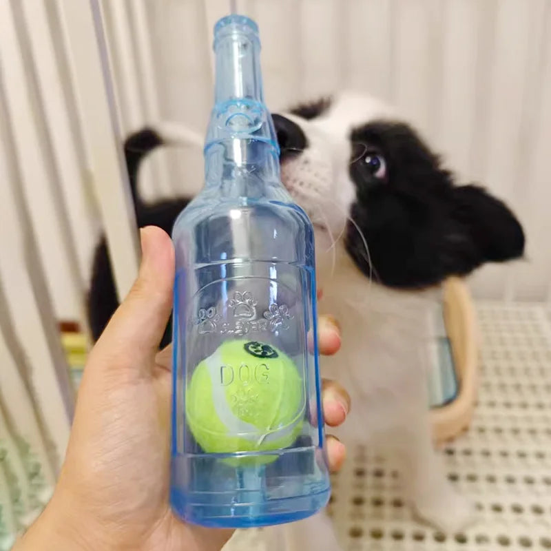Squeaky Bottle Chew Toy with Tennis Ball for Dogs - view 2
