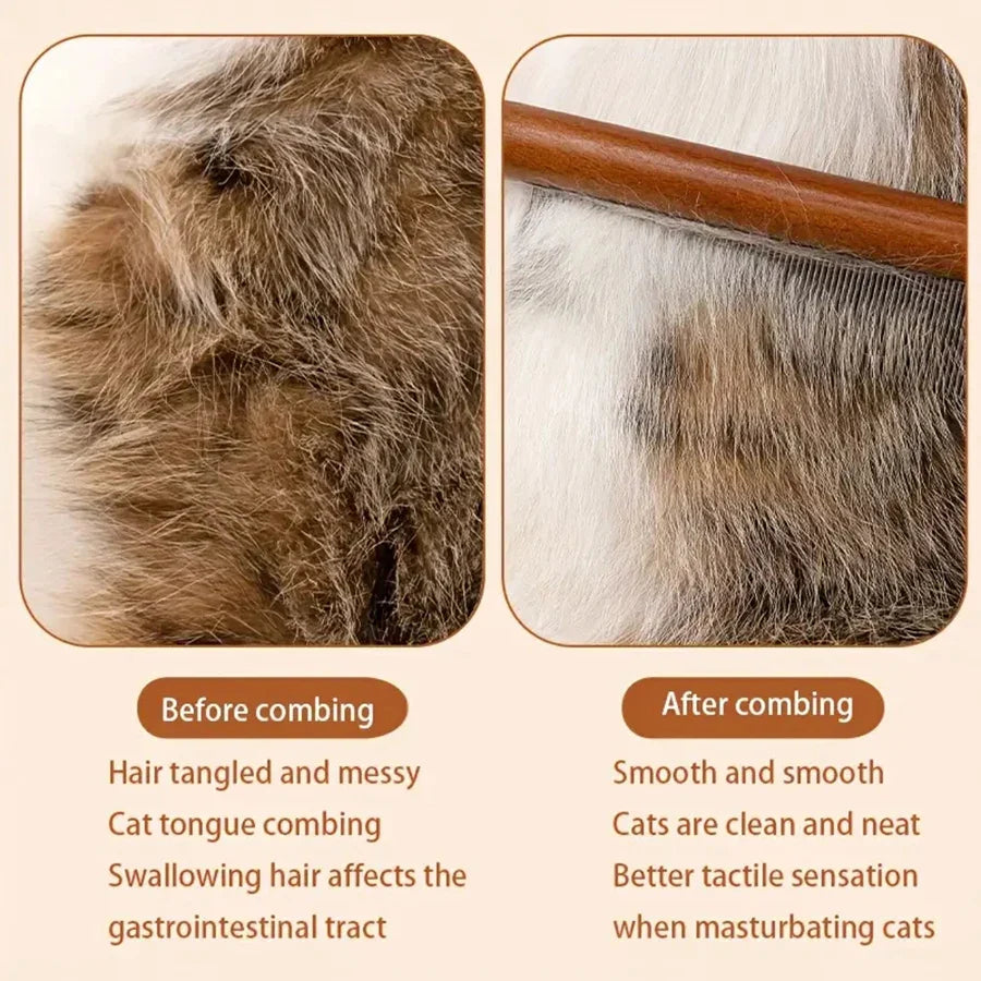 Solid Wood Flea and Grooming Comb for Cats and Dogs - view 4