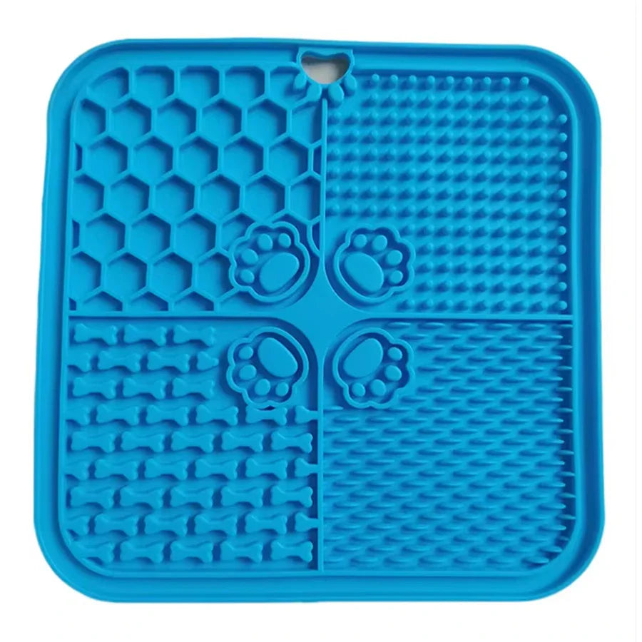 11 Colors Pet Slow Feeding Mat With Spatula Silicone Suction Cup Dog Cat Licking Mat Increase Eating Fun Slow Feeding