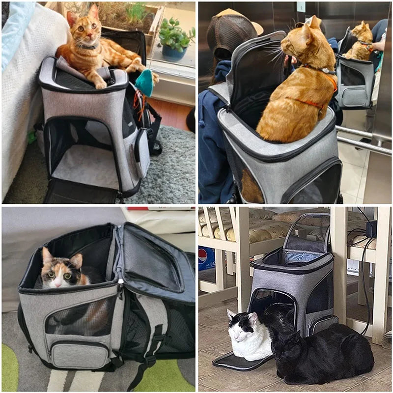 Expandable Breathable Cat Carrier Backpack - view 5
