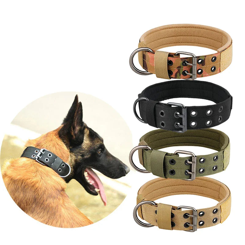 Adjustable Tactical Dog Collar for Medium and Large Dogs