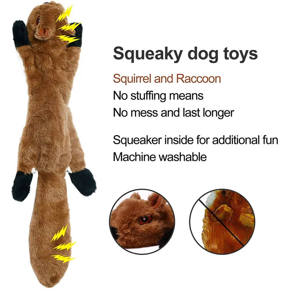 Stuffing-Free Squeaky Crinkle Animal Dog Toy - view 2