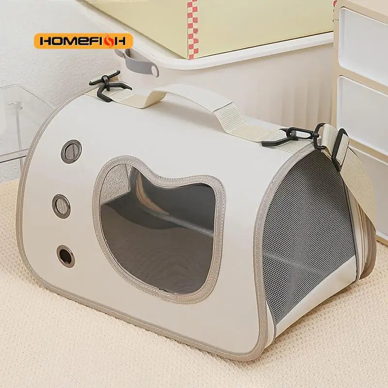 Foldable Breathable Shoulder Carrier Bag for Cats and Small Dogs
