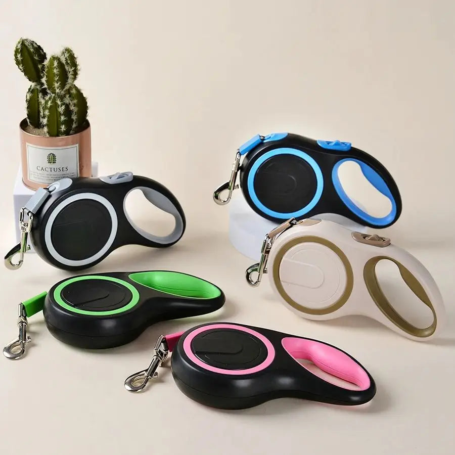 5M/8M Retractable Big Dog Leash Automatic Sturdy Nylon Rope Color Blocking Walking Hiking Strong Leash 50KG Large Pet Accessorie