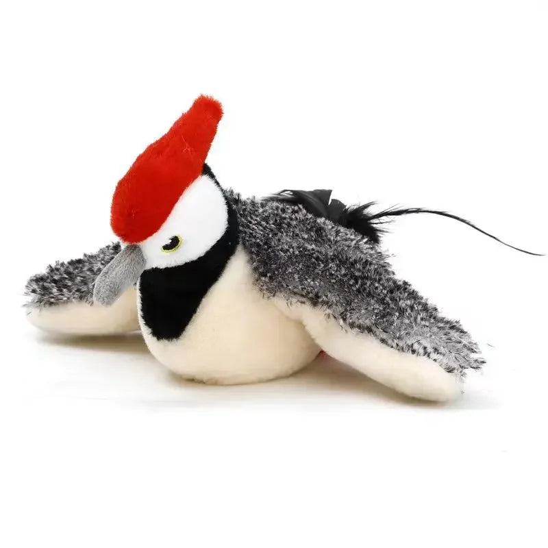 Interactive Cat Toys, Rechargeable Chirping Flapping Bird with Catnip for Indoor Cats, Touch Activated Plush Toys for Cats