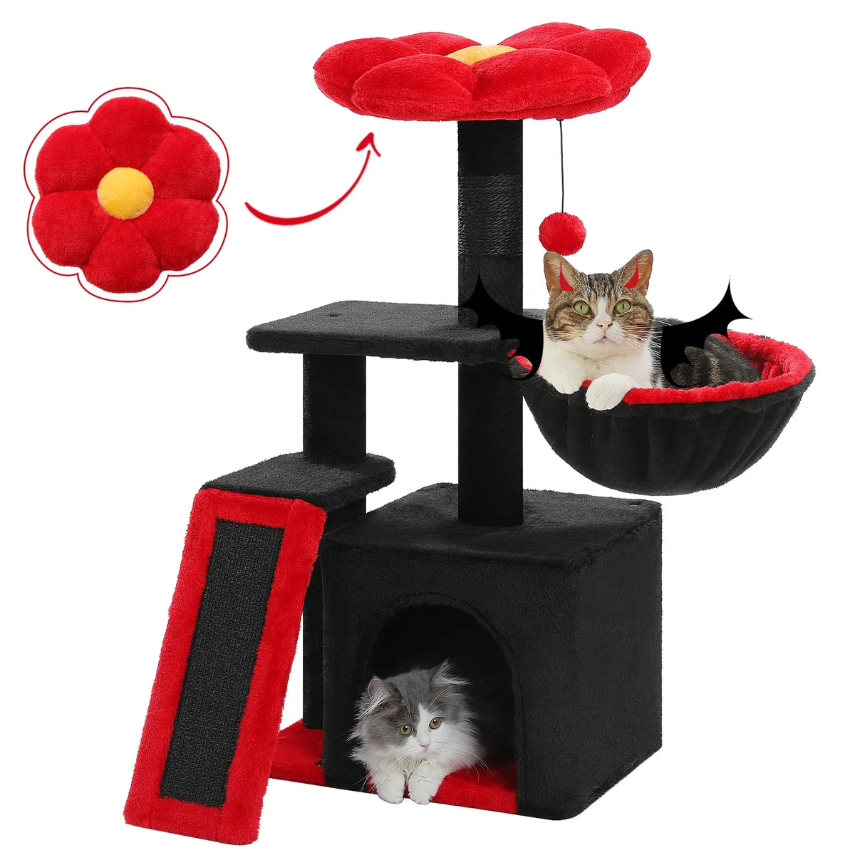 Small Cat Tree with Sisal Scratching Post and Condo - view 10