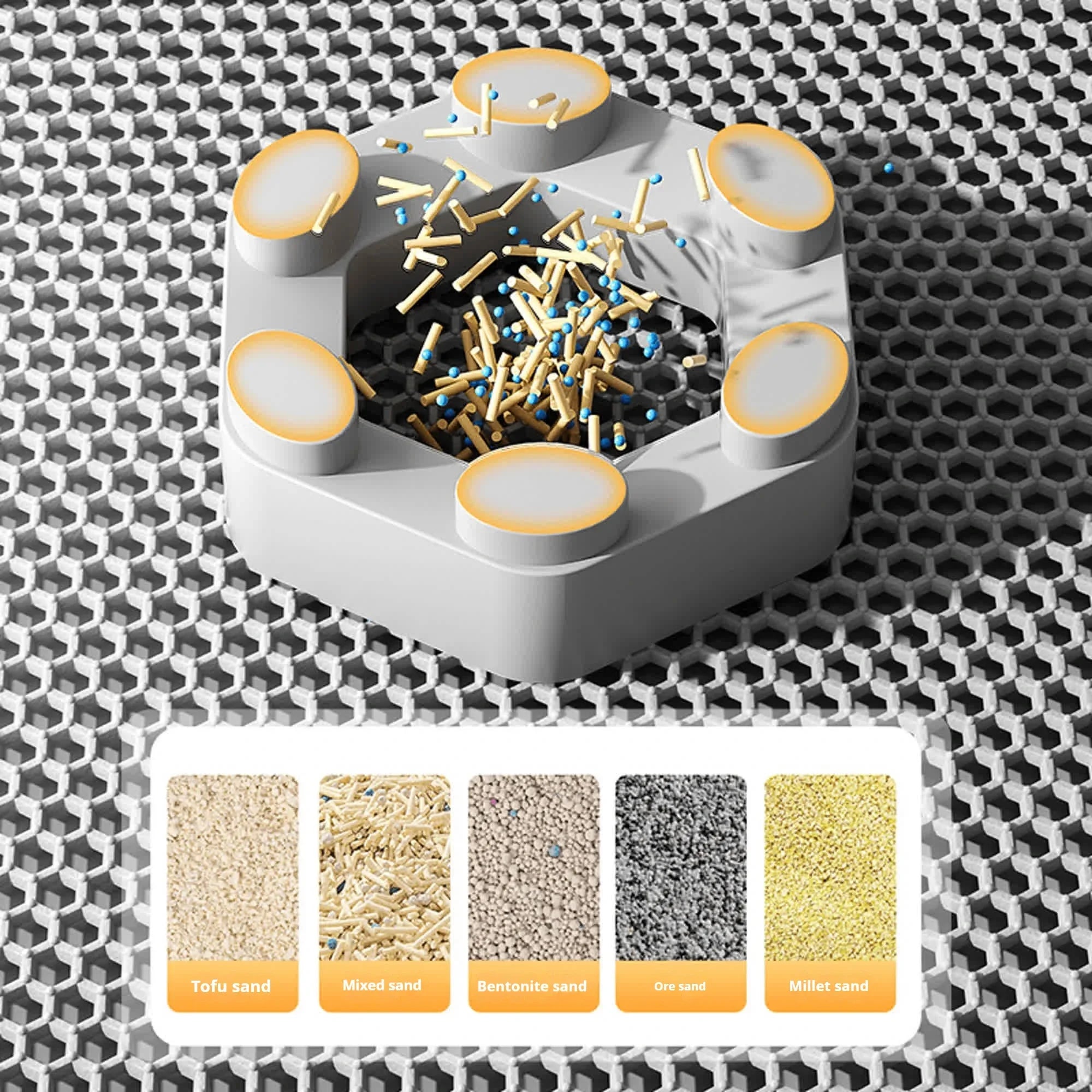 Anti-Splash Double-Layer Cat Litter Mat
