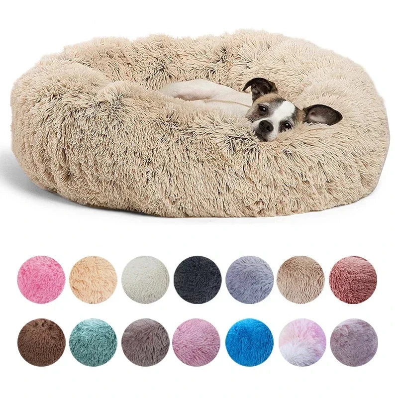 Super Soft Round Plush Dog Bed, 6 Sizes