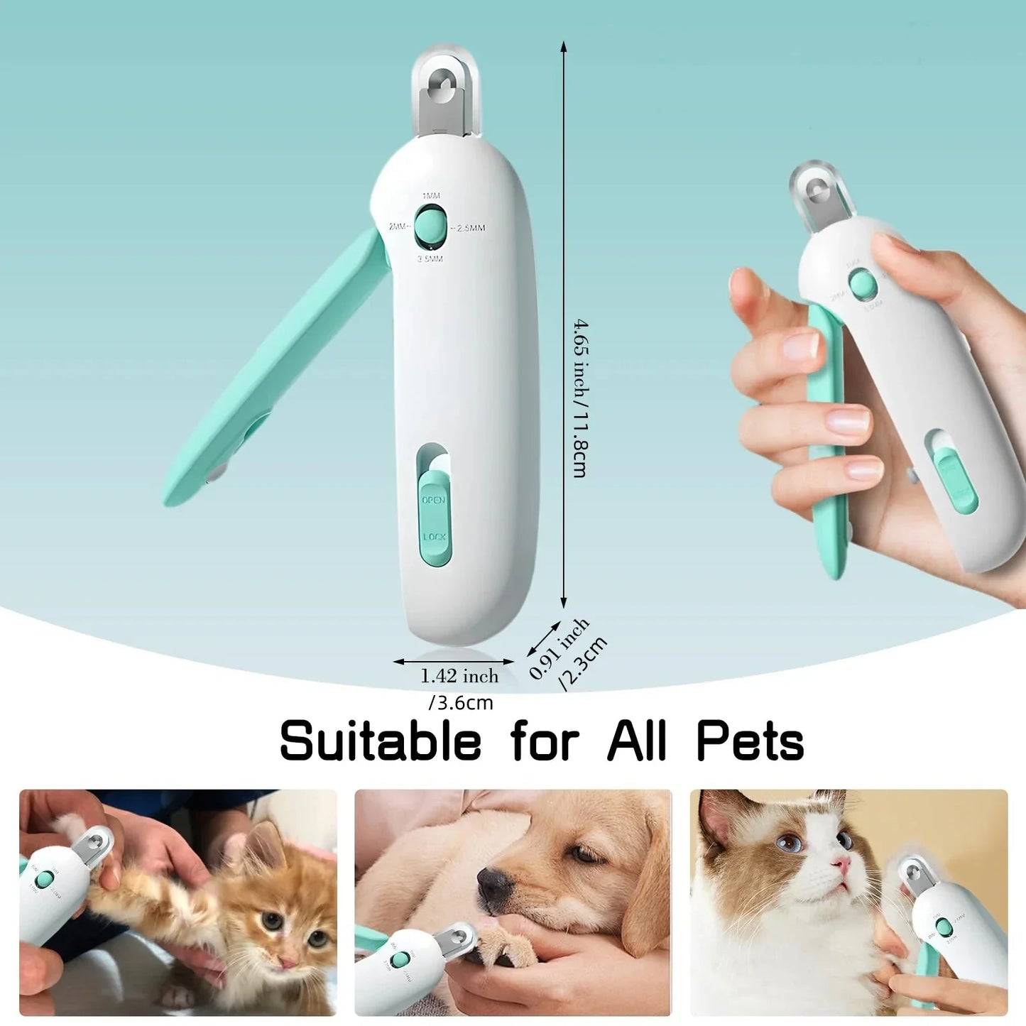 Professional Nail Clippers with Adjustable Hole, Nail Clippers, Claw Trimmer, Care Tool, Dog & Kitten, Cat & Dog