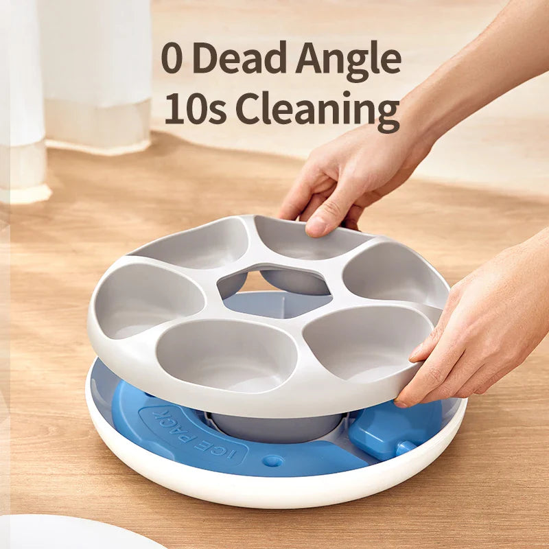 ROJECO 6-Meal Automatic Cat Feeder for Wet and Dry Food - view 4