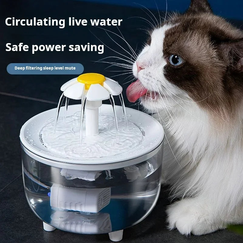 USB Electric Mute 1.2L Pet Water Fountain Automatic Cat Drink Bowl Filter Pet Drinking Dispenser Drinker For Cats Water Filter