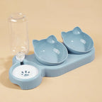 3-in-1 Tilted Pet Water and Food Bowl