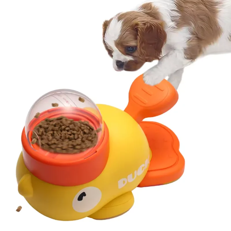 Yellow Duck Treat Puzzle Feeder Toy for Dogs and Cats - view 4