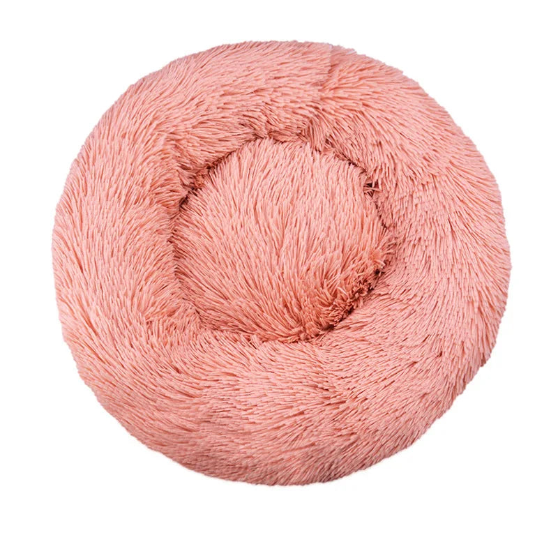 Washable Round Plush Basket Bed for Dogs and Cats - view 7
