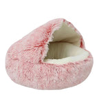 Round Plush Cave Bed with Cover for Cats and Small Dogs - view 7