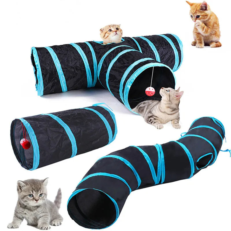 Foldable Crinkle Cat Tunnel Toy