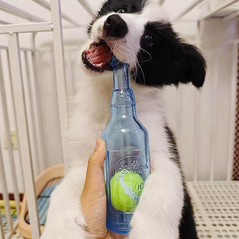 Squeaky Bottle Chew Toy with Tennis Ball for Dogs - view 5