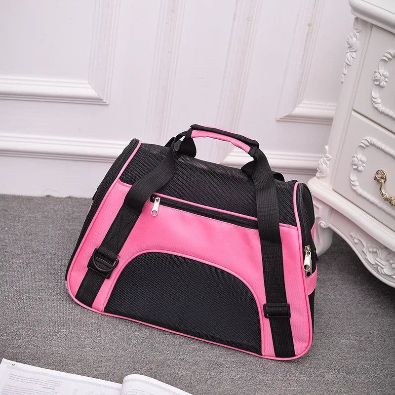 Foldable Mesh Pet Carrier Shoulder Bag for Cats and Dogs - view 10