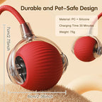 Rechargeable Smart Rolling Ball Cat Toy with Tail