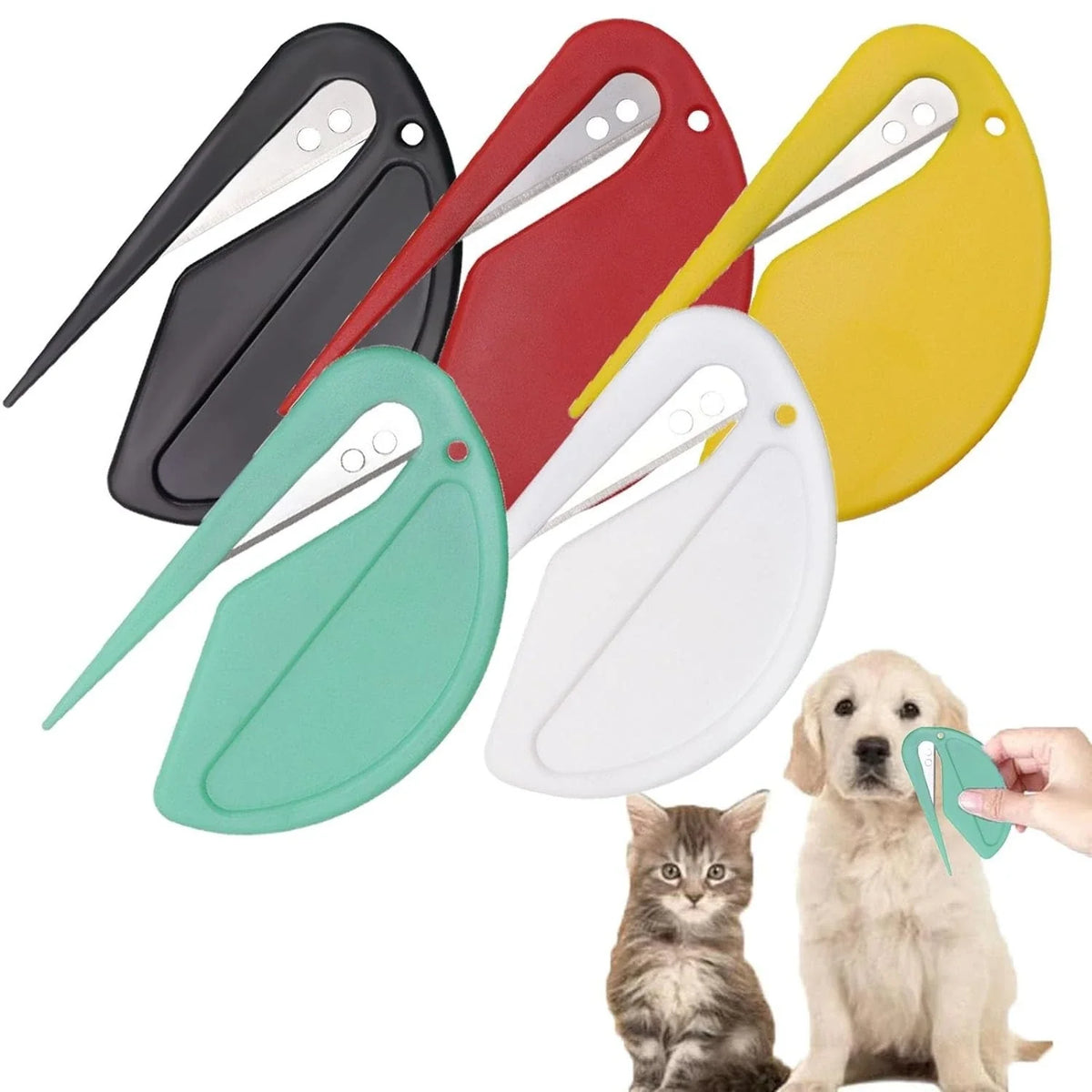 Pet Knot Cutter Grooming Tool for Cats, 5 Pack