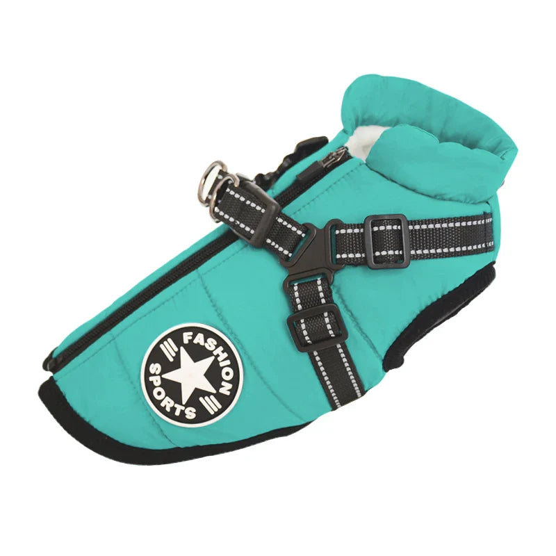 Waterproof Winter Coat with Harness for Large Dogs - view 8