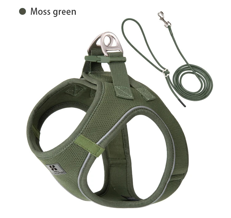 Reflective Adjustable Dog Harness and Leash Set