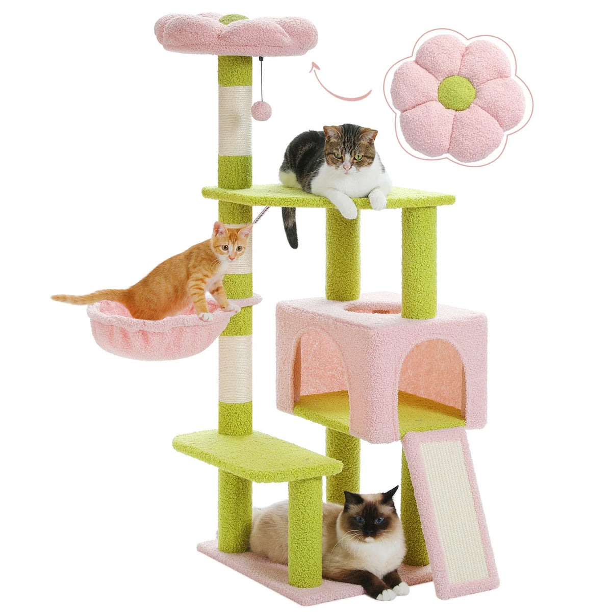 Flower Cat Tree with Sisal Scratching Posts - view 7