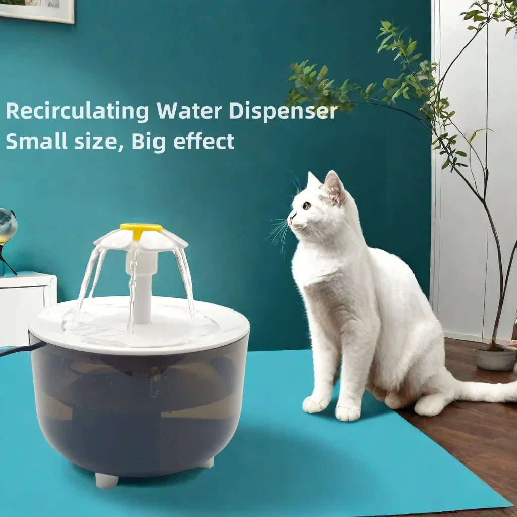 Silent USB Cat Water Fountain with Filter, 1.2L - view 2