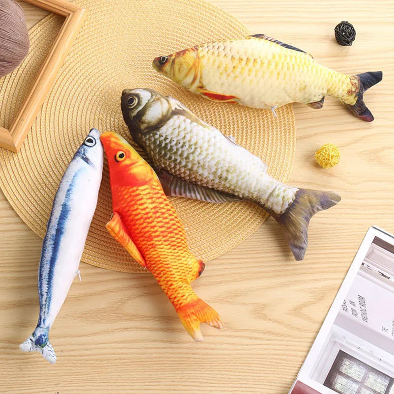 Plush Fish Chew Toy for Cats - view 2