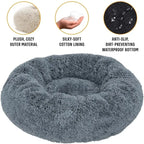 Washable Round Plush Basket Bed for Dogs and Cats - view 2
