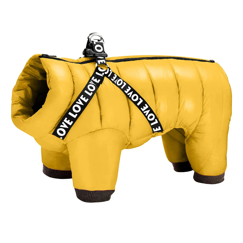 Waterproof Winter Dog Jacket with Built-In Harness - view 10