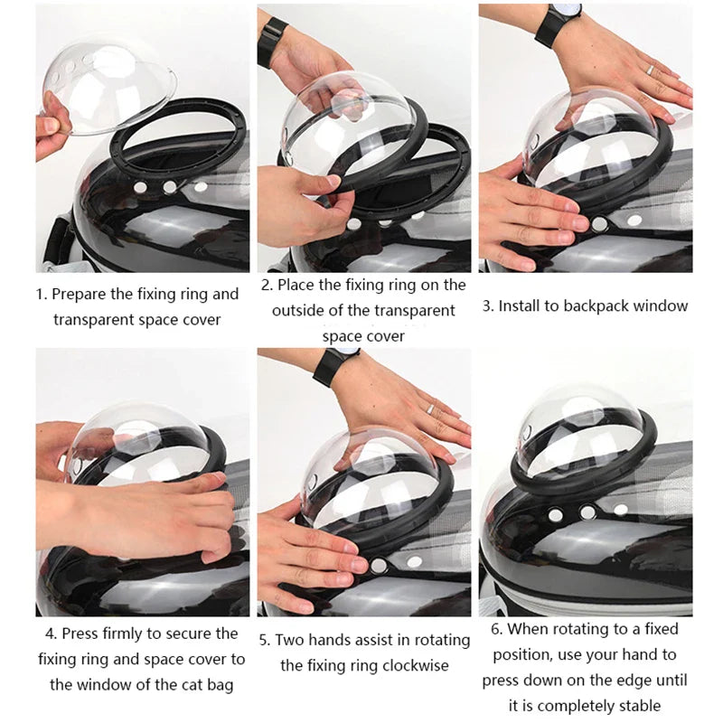 Space Capsule Pet Carrier Backpack for Cats and Small Dogs - view 2