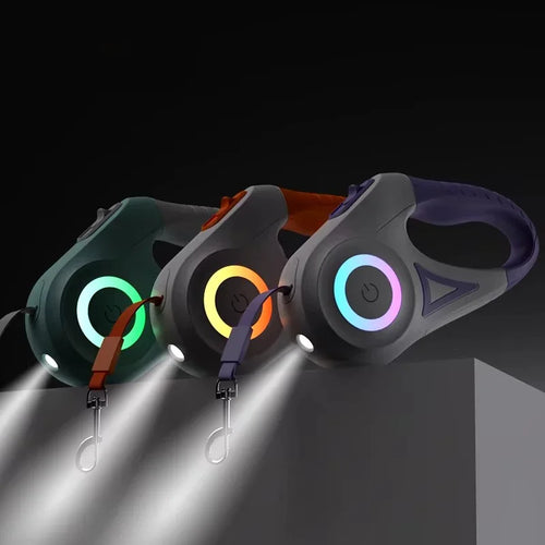 5m Retractable Dog Leash with LED Flashlight