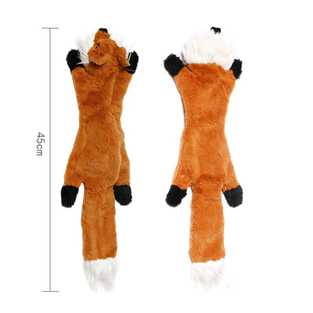 Stuffing-Free Squeaky Crinkle Animal Dog Toy - view 22