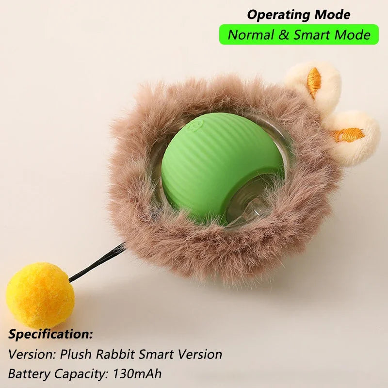 Rechargeable Smart Rolling Ball Cat Toy with Tail - view 22