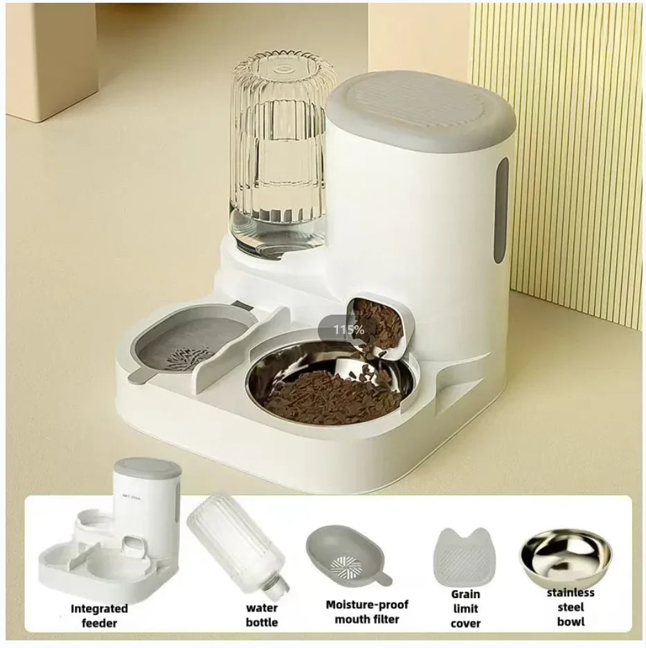Integrated Cat Food Bowl and Automatic Water Feeder - view 6