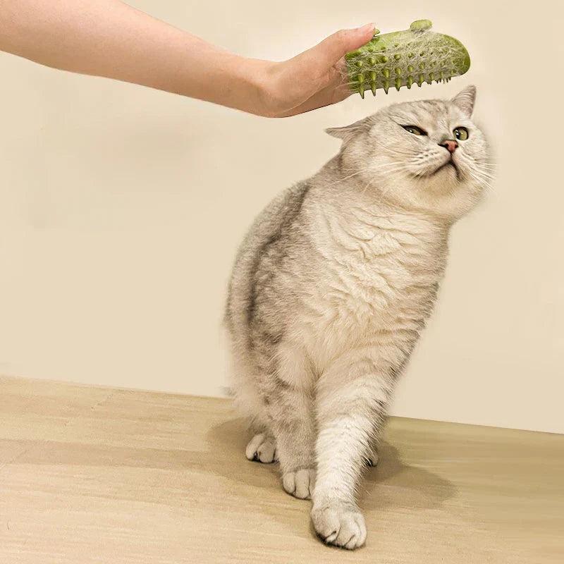 Self-Grooming Wall Corner Scratcher Brush for Cats - view 2