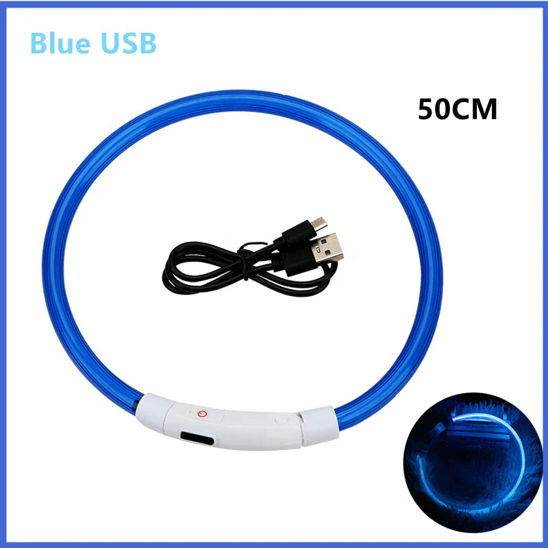 Adjustable Glowing LED Collar for Dogs and Cats - view 17