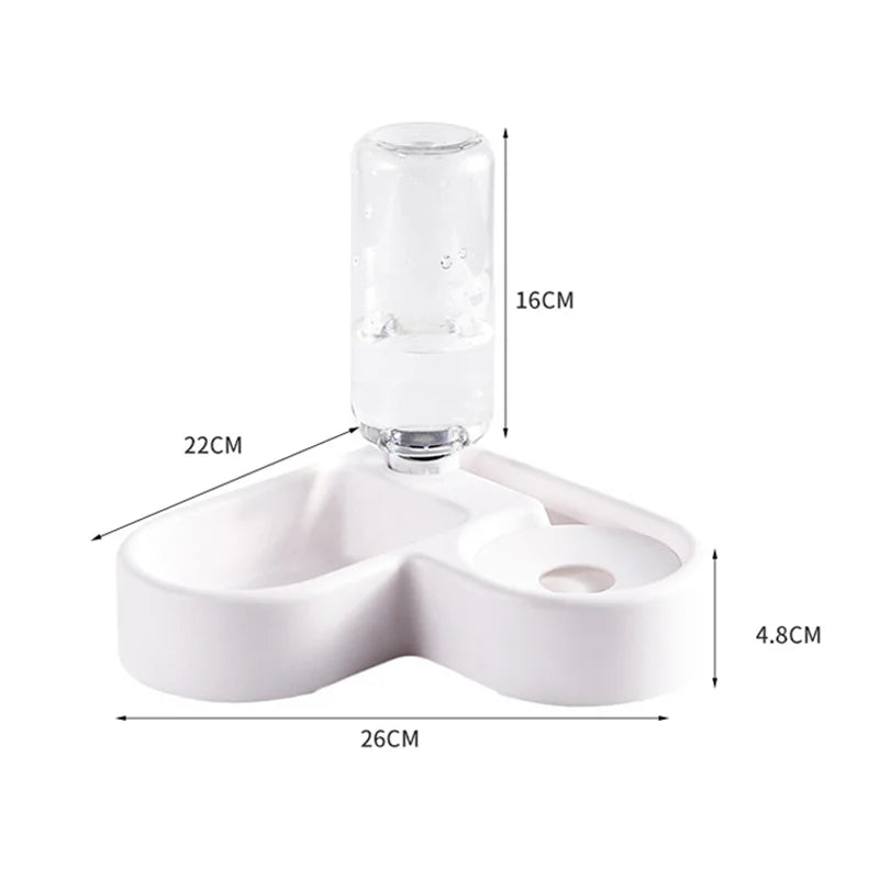 Heart-Shaped Automatic Water and Food Bowl for Cats and Dogs - view 6
