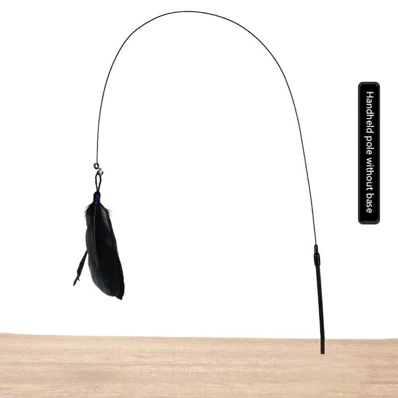 Suction Cup Cat Teaser Wand Toy with Bell and Feather - view 13