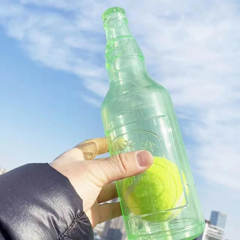 Squeaky Bottle Chew Toy with Tennis Ball for Dogs - view 7