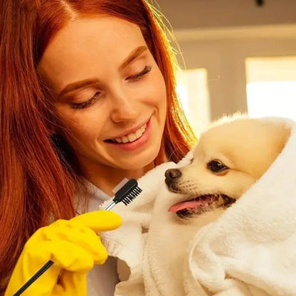 1Pc Pet Grooming Brush Pet Tear Stain Remover Brush Eye Beauty Brush for Cats and Dogs Eye Fluid Remover Brush Mj125