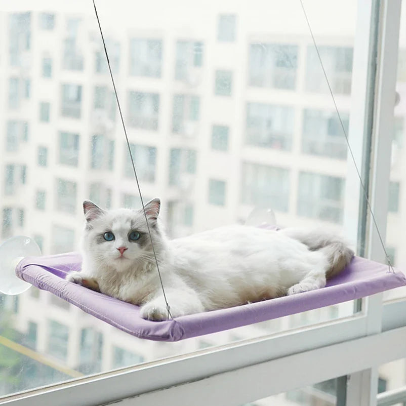 Pet Cat Hammock Hanging Cat Bed Bearing 20Kg Comfortable Cat Sunny Window Seat Mount Kitten Climbing Frame Pet Accessories