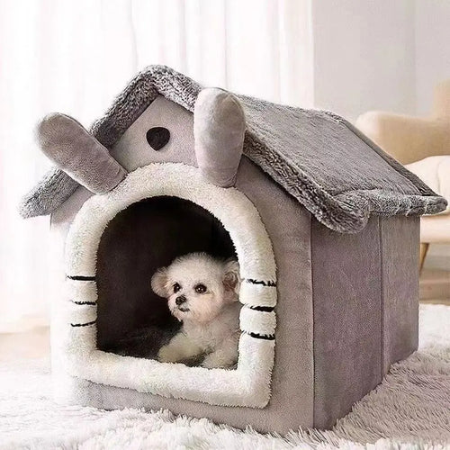 All-Season Washable Dog House Bed for Small Dogs