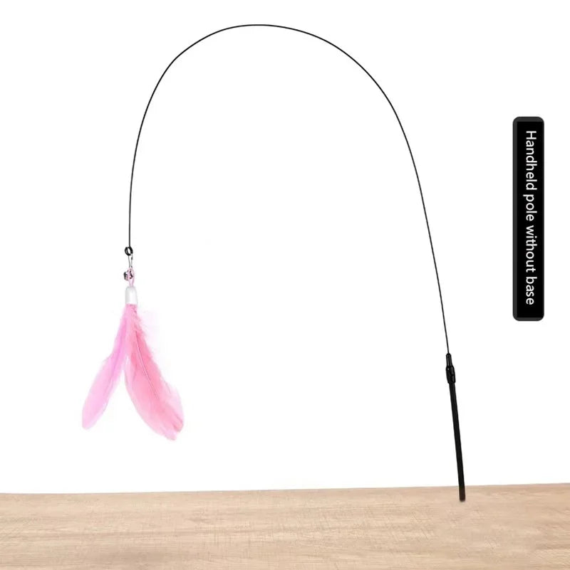 Suction Cup Cat Teaser Wand Toy with Bell and Feather - view 7