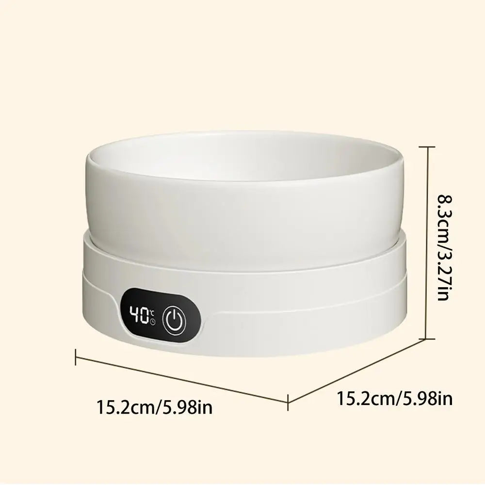 Heated Pet Bowl 4 Temperature Settings Automatic Pet Drinking Plate Thermal Heated Water Bowl for Chickens Ducks Birds Animals